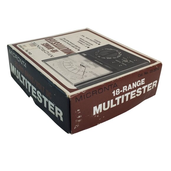 Vtg Radioshack Micronta 18-Range Multitester #22-201U Multi Meter with Manual - Picture 7 of 10